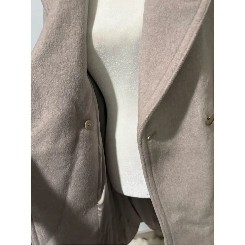 Club Monaco Daylina wool blend light blush long coat XS